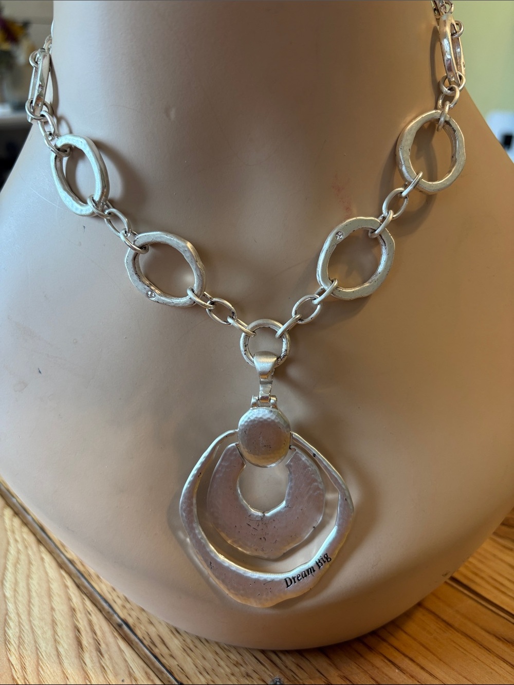 Brighton Dream Big Reversible Silver-Tone Chain Necklace with Abstract Pendant